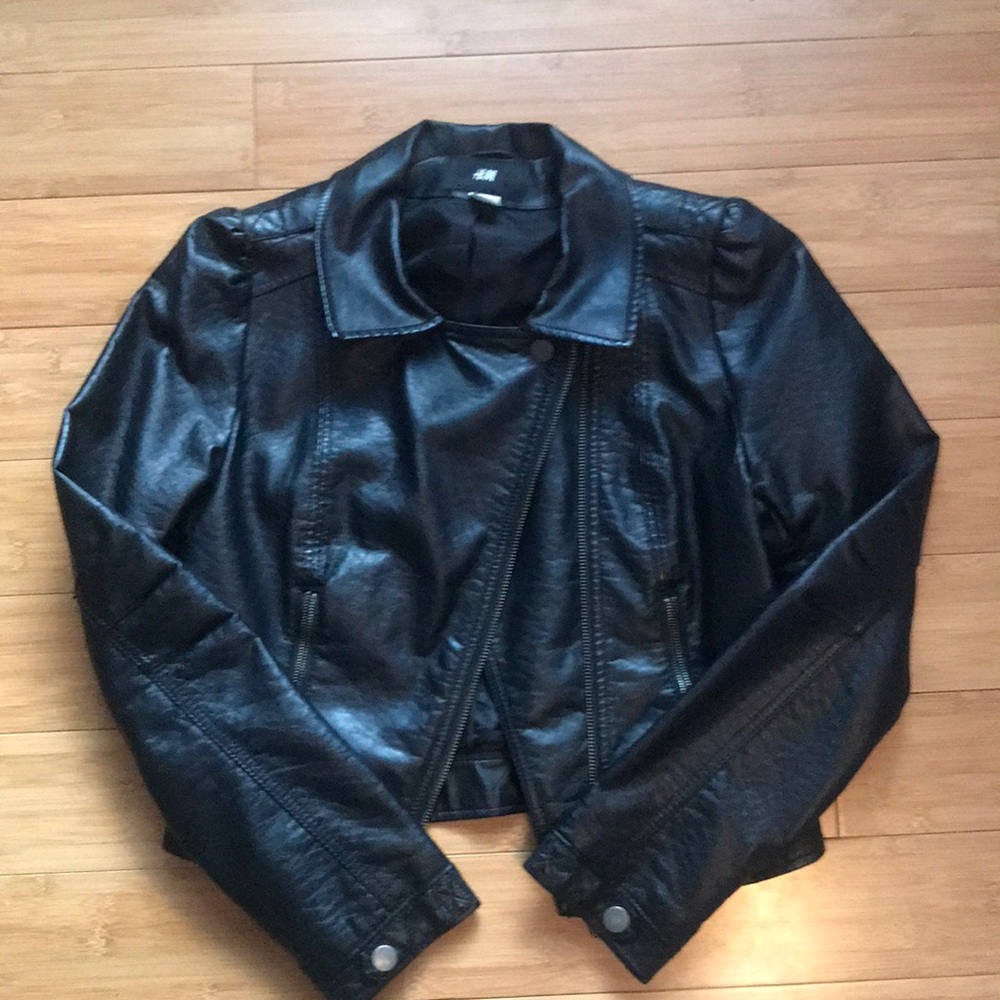 Faux leather coat